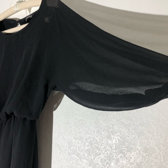 Express Womens Mini Black Dress Size Small Wedding Cocktail/party Sheer Holiday - Picture 2 of 6